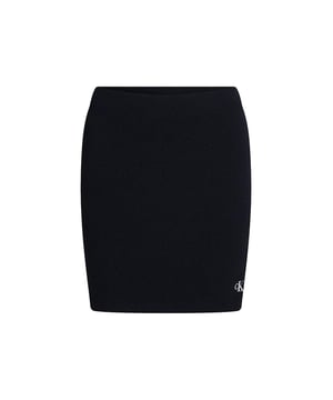 Jupe Calvin Klein Seersucker Damen Schwarz Polyester. Authentisches Kleidungsstück von der Marke Calvin Klein - Streetwear/Sportswear Design von Calvin Klein - Calvin Klein für Damen, modisch und perfekt für den Alltag - Die schwarze Jupe von Calvin Klein lässt sich hervorragend mit dem Rest Ihrer Garderobe kombinieren - bequeme Polyesterqualität - klassisch - Seersucker -