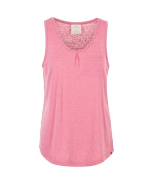 Mouwloze vesttop met voorvak Gebogen zoomvorm Bijpassende bindingen Zachte plooi bij de hals 50% polyester, 38% katoen, 12% viscose Borstomvang Trespass Dames (ca.): XS / 81 cm, S / 86 cm, M / 91,4 cm, L / 96,5 cm, XL / 101,5 cm , XXL / 106,5 cm.
