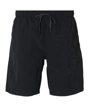 Swim in style this season with BOSS bodywear. These sporty swim shorts are crafted from a quick drying nylon fabric with a mesh lining for extra support. Featuring an elasticated drawstring waist, twin side seam pockets and a rear welt pocket. Finished with a large BOSS logo embroidered to the left leg.\nRegular Fit, Quick Dry Nylon, Elasticated Drawstring Waist, Twin Side Seam Pockets, Rear Welt Pocket,