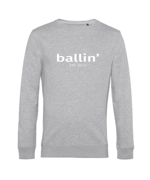 Jersey de hombre de la marca Ballin Est. 2013. Los jerseys de Ballin Est. 2013 están hechos de 80% algodón orgánico y 20% poliéster reciclado, y tienen un corte regular. El suave algodón proporciona una gran comodidad.  Nombre del modelo: Basic SweaterCategoría: jersey de hombreMateriales: algodón orgánico, poliéster recicladoColor: gris
