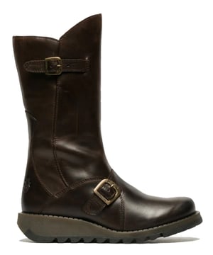 De Fly London Women's MES 2 Leather Buckle Boots uit de Sminx Line zijn een chique toevoeging aan elke garderobe. Deze laarzen hebben een stijlvolle lage zijband met een eigentijds gevormde, gemerkte gesp, aangevuld met een tweede gesp net onder de gevormde bovenlijn. Het kenmerkende Fly London-logo is in reliëf op de hoge, gepaneelde hak aangebracht. Gemaakt met premium leren bovenkant, een microvezel voering en binnenzool, bieden ze zowel stijl als comfort. De duurzame TR-rubberen zool en 3,5 cm hak zorgen voor stabiliteit, terwijl een rits aan de zijkant zorgt voor gemakkelijke toegang. Bovenwerk: Leer, Voering: Microvezel, Binnenzool: Microvezel, Zool: TR-rubber, Hakhoogte: 3,5 cm, Ritssluiting, Gespdetails, In reliëf gemaakt logo op de hiel.