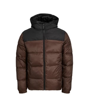 Heren jas van het merk Jack & Jones. De jas is gemaakt van hoogwaardig polyester.  Merk: Jack & JonesModelnaam: Toby Puffer HoodCategorie: heren jasMaterialen: polyesterKleur: bruin, zwart