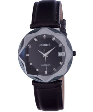 Jowissa: reloj negro de cristal para mujer