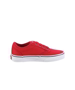 Vans Atwood Low Top Lace-Up Red Canvas Kids PLIMSOLLS KI514A