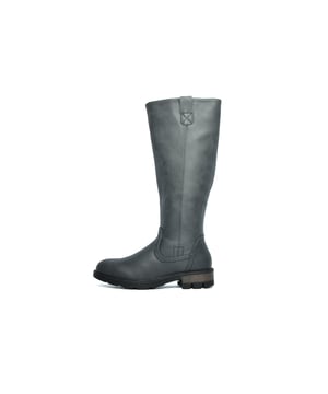 Designed to impress, these Quinn knee high boots from Divas are a stylish choice for your everyday wardrobe. Delivered in a vegan-friendly synthetic upper in a sleek black colourway, with panelled detailing and intricate stitching throughout for standout style. Comfort is delivered with a soft microfibre fleece lining designed to keep you warm, and a cushioned footbed for all day wear. An inner side zip allows for easy on / off wear, with an inner elasticated gusset that ensures the boot fits to your calf. A durable rubber outsole completes this on-trend boot, ensuring its as stylish as it is practical. 
 - Vegan-friendly synthetic upper
 - Warm microfibre fleece lining
 - Inner side zip for easy on / off wear
 - Inner elasticated gusset
 - Intricate stitch detailing
 - Durable rubber outsole