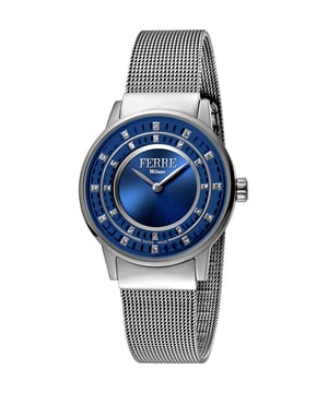 Ferre Milano Ladies D. Blue Dial  Mesh Watch