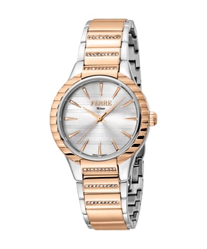 Ferre Milano Ladies Silver Dial  MB.middle links in RG. Watch