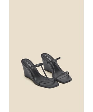 Elevate your outfit
Trending minimalist strappy style
Square toes are so now
Wear-all-day wedge heel
Style with wide-leg linen trousers on holiday
We love them with a silky slip dress too