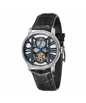 COLLECTION: WESTMINSTER  AUTOMATIC
MODEL: ES-8095-01
MOVEMENT: AUTOMATIC 
CASE MATERIAL: STAINLESS STEEL
CASE DIAMETER (MM): 42
CASE THICKNESS (MM): 14.5
CASE SHAPE: ROUND
CASE COLOR: STAINLESS STEEL
DIAL COLOR: BLACK
BAND: GENUINE LEATHER STRAP
BAND COLOR: BLACK
BUCKLE: STRAP BUCKLE
BAND WIDTH (MM): 22
WATER RESISTANCE: 5 ATM
WATCH WEIGHT (G): 100
WARRANTY: 2 YEARS INTERNATIONAL WARRANTY