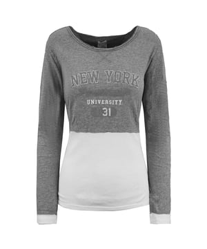 Champion University Apparel Long Sleeve Crew Neck Grey Womens Top 106042 1149