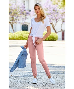 REASONS TO BUY:

Yes you do need pink jeans
Our bestselling skinny fit style
Super soft stretch denim - you won't want to take them off
High waist for a flattering fit
For off-duty and going out-out
Just add a vest top and sandals

Inside leg to fit: Short 29" | Regular 31" | Long 33"