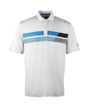 Island Green have introduced the IGTS2038 Men's Asymetric Print Polo Shirt with printed chest stripes. Made from materials with 4-way stretch properties this garment allows for flexible movements teamed additionally with quick drying elements creating the ideal t-shirt that offers maximum comfort and freedom of movement during play.Island Green have designed this top from a coolpass technical fabric with breathable materials giving you lightweight movements and therefore providing you overall with the latest technology and fabrics allowing you to perform, feeling unrestricted and protected from the ever changing elements out on the course.
4-Way Stretch Properties – This garment is fused with 4-way stretch properties allowing the wearer to have flexible mobility that does not disturb the materials and bounces back into their original intended place
Quick Drying – Made from materials that are designed for a quick drying process perfect for your wardrobe
Moisture Wicking – This garment has moisture-wicking properties embedding within drawing moisture away from the skin for evaporation rather than being absorbed into the garment, ideal for a hot day on the course
Breathable Materials – By only using fabrics which made from breathable lightweight properties this offers both comfortable and fashionable attire for all purposes
UV Protection – With added UV protection this garment is ideal for those hot sunny days on the green
Proudly supporting the Island Green logo to the left arm and with a branded 3 button placket
Styled with a self fabric collar