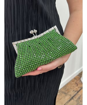 Colour: Green
Material: Rhinestone, ABS, Polyester, Metal
Size: W- 24cm H - 12cm D - 3cm
Care: Spot Clean Only
SKU: HB326717
