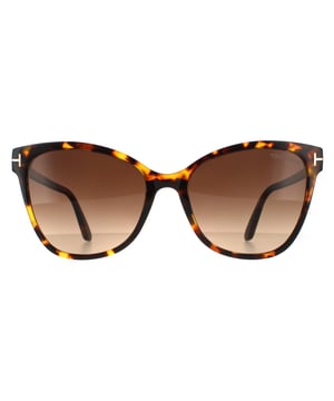 Las gafas Tom Ford Cat Eye para mujer en marrón oscuro Havana degradado Ani FT0844 tienen una forma de ojo de gato fabricada en acetato ligero. Están superbamente realzadas con ajustes en las esquinas que están adornados con el emblemático 'T' de Tom Ford. El logo de Tom Ford también aparece en la lente izquierda para mayor autenticidad.