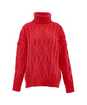 Der weiche Rollkragenpullover von myMo zeigt sich mit trendigem Zopf- und Strukturstrick. Der in Grobstrick gefertigte Pullover ist leger geschnitten, verfügt über überschnittene Schultern und breite gerippte Abschlüsse.  Pullover Sweater