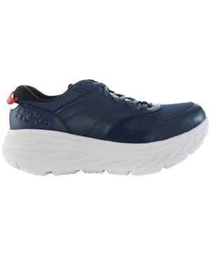 Hoka Bondi L Men's Trainers, a testament to the brand's commitment to delivering superior comfort and performance for athletes and active individuals alike. These trainers are designed to provide an exceptional experience during your workouts, runs, or everyday activities. Here are some key features that make the Hoka Bondi L stand out:

Key Features:

 Plush Cushioning:  The Hoka Bondi L is renowned for its maximum cushioning, offering an incredibly comfortable ride. The thick midsole provides excellent shock absorption, reducing the impact on your joints and allowing for a smooth stride.

 Effortless Comfort:  These trainers are designed with the wearer's comfort in mind. The ample cushioning and padded collar and tongue ensure a snug fit and eliminate discomfort, even during extended wear.

 Lightweight Construction:  Despite their generous cushioning, the Bondi L trainers remain surprisingly lightweight. This feature helps you stay agile and comfortable, especially during longer workouts or runs.

 Smooth Heel-to-Toe Transition:  The shoe's rocker geometry promotes a natural and efficient heel-to-toe transition, enhancing your overall running or walking experience.

 Breathable Upper:  The upper of the Bondi L is constructed using breathable materials that help regulate temperature and keep your feet cool and dry, even on hot days or during intense workouts.

 Durable Outsole:  The outsole is designed for durability and longevity. It provides reliable traction on a variety of surfaces, ensuring stability and confidence in your movements.

 Versatile Design:  The Bondi L's sleek and versatile design makes it suitable for a wide range of activities, from casual walks in the park to intense training sessions at the gym.

 Secure Fit:  The shoe features a secure lacing system that allows you to customize the fit to your liking, ensuring stability and support during every step.

 Reflective Details:  Some models of the Bondi L include reflective details, enhancing visibility in low-light conditions, which is particularly useful for evening or early morning workouts.

The Hoka Bondi L Men's Trainers are the ultimate choice for those seeking a comfortable, cushioned, and versatile athletic shoe. Whether you're a dedicated runner, a fitness enthusiast, or simply someone who values premium comfort in their everyday footwear, the Bondi L is designed to exceed your expectations. Elevate your training and daily activities with the superior cushioning and performance of these exceptional trainers.