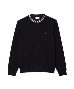 Das Lacoste Herren-Sweatshirt mit Rundhals, Logo-Jacquard-Kragen und elastischem Bund bietet einen einzigartigen Mix aus Eleganz und Komfort. Die Krokodil-Applikation und der Classic Fit verleihen diesem unifarbenen Sweatshirt einen zeitlosen Stil für einen mühelos lässigen Auftritt.