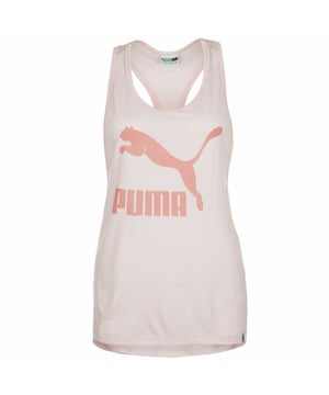 Puma Classic Logo Ronde Hals Mouwloos Licht Roze Damestop 574990 36