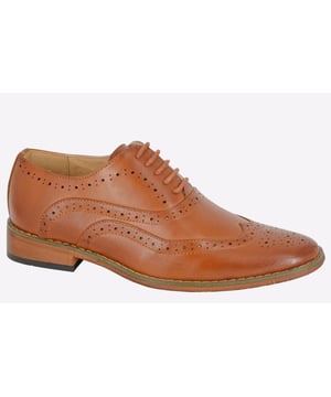Goor present their Dillinger Brogue Oxford shoes, a sophisticated blend of timeless style and comfort, enhanced with seamless brogue detailing and a polished finish, making them the perfect versatile choice weather youre heading to the party or any other special event. Completing the shoes is leather quarter lining and a secure lace up system to ensure feet stay comfortable with each wear.
- - Synthetic upper
- - Brogue detailing
- - Leather quarter lining
- - Resin Sole
- - Secure Lace-up system
- -  sock