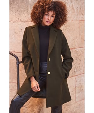 REASONS TO BUY:

Wrap up in style
Sleek tailored shape you'll wear forever
Khaki shades are always in style
Fully-lined to keep you cosy
You'll wear it for work and play
Complete the look with our gorgeous scarves
