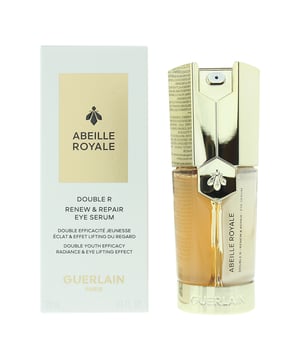 Guerlain Abeille Royale Double R Renew & Repair Oogserum is een transformerende behandeling die is ontworpen om de delicate huid rond de ogen aan te pakken. Dit serum met dubbele werking combineert milde exfoliatie en huidregeneratie, waardoor de verschijning van fijne lijntjes, rimpels, wallen en donkere kringen vermindert. Verrijkt met honing en royale gelei, voedt en herstelt het de huid, terwijl de lichte formule snel wordt opgenomen voor een onmiddellijk verfrissend effect.