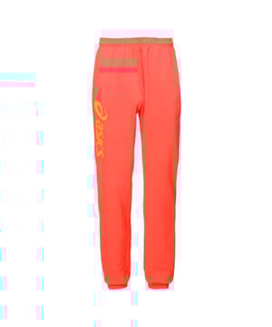 Asics Mens Sigma Sweat Pants Track Bottoms Joggers Coral 2015XZ 0552  68% polyester, 32% cotton