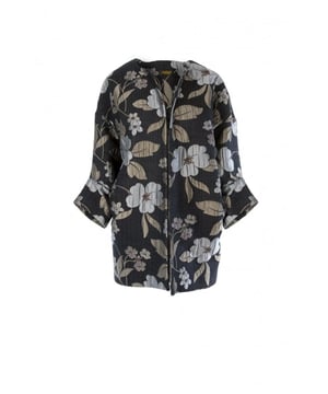 SILK BLENDED PRINT JACKET