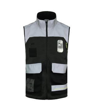 Puma x Helly Hansen Sleeveless Grey Mens Refelctive Polar Fleece Vest 598279 01
