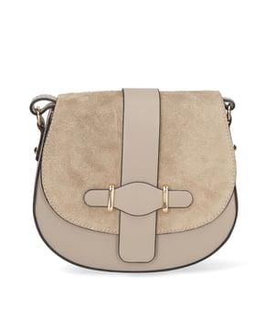 Bolso bandolera para mujer de un solo compartimento en piel genuina ante antiarrugas. Producto artesanal italiano. Hecho en Italia