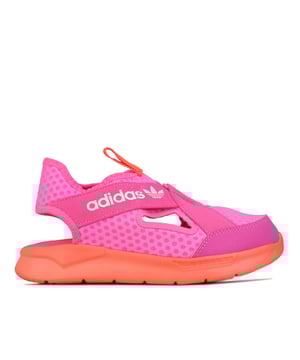 Childrens adidas Originals 360 Sandals in pink - white.- Open mesh upper.- Slip on.- Lightweight and breathable.- Flexible EVA outsole.- Textile upper  Textile lining  Synthetic sole.- Ref: FX4948