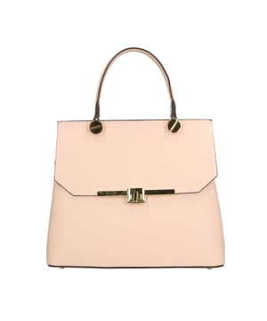 Bolso de mano para mujer en piel genuina arrugada con doble compartimento. Equipado con una correa de hombro extraíble. Producto artesanal italiano. Fabricado en Italiaù