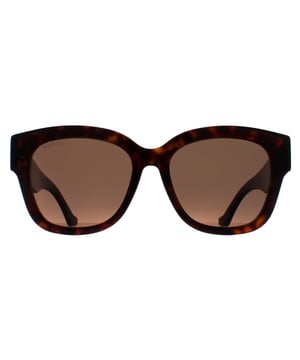 Gucci Butterfly Womens Havana Brown GG1550SK  Sunglasses radiate sophistication through a bold and daring frame, accentuated by the iconic interlocking G motif on the temples, a symbol of timeless elegance. Meticulously crafted from premium materials, these shades offer a harmonious blend of durability and style, delivering a comfortable and opulent experience with each wear. Whether embracing the urban landscape or adding a touch of haute couture to leisurely moments, the Gucci sunglasses are the ultimate accessory for trendsetters seeking an exquisite fusion of fashion-forward design and exquisite quality.