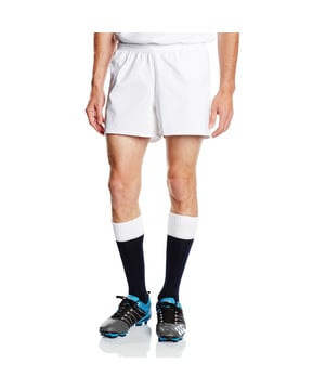 RFU Rugby home shorts made from 88 per cent polyester and 12 per cent spandex with CCC logo on back.