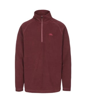 Gebreid 100% polyester 140gsm Gestreepte kationische microfleece anti-pluis 1/2 rits nek contrast.