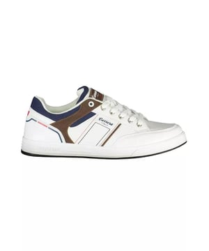 Zapatilla de poliester blanca.
  Calzado deportivo con cordones.
  Detalles en contraste
-Impresion
-Logotipo.
  Genero: Hombres.