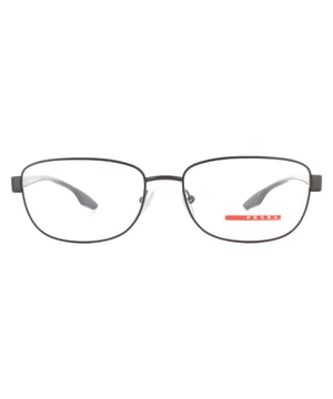 Prada Sport Glasses Frames PS52LV 1AB1O1 Black Rubber Men  are a lovely style with a matt rubber finish to the temples and stylish Prada Linea Rossa red line logo on the temples.