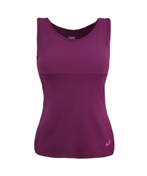 The RACERBACK  top offers a sleek form-fitting design, made from lightweight French terry fabric that's equipped with quick-dry properties to keep you dry when running. The forwarded seams allow freedom of arm movement, while the reflective bars and ASICS logo boost visibility in low-light settings.