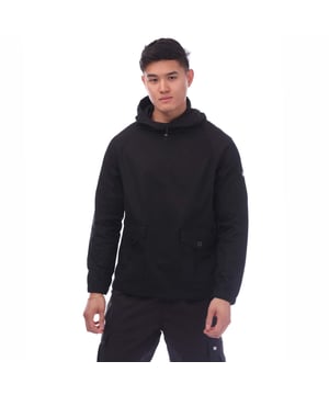 Heren Weekend Offender Molai Over Top Jacket in zwart.- Capuchon.- Zakken aan de voorkant.- Elastische manchetten.- WO badge op de mouw.- Verstelbaar intern trekkoord aan de zoom.- Normale pasvorm.- 100% katoen.- Ref: WOSOT520B