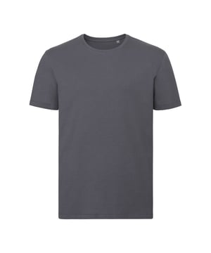 Kurzärmeliges Herren-T-Shirt. Geformte Passform. Schmaler gerippter Kragen. Nacken und Schultern verschweißt. Seitennähte. Ärmel und Saum mit Doppelnadel. 100% organische, ringgesponnene, gekämmte Baumwolle. Material der Farbvariante Light Oxford Grey: 93% Baumwolle, 7% Viskose. Brustumfang passend für: (XS): 34/36, (S): 36/38, (M): 38/40, (L): 40/42, (XL): 42/44, (XXL): 44/46, (3XL): 46/48 Zoll.