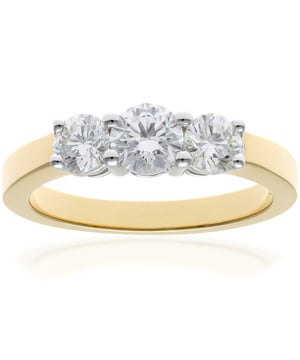 Oro blanco de 18 quilates (750): 4,8 g; # Diamante: 1ct
