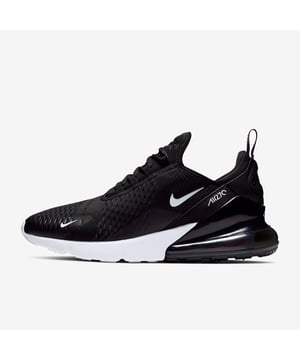 LEGENDARY AIR GETS LIFTED.

Nike's first lifestyle Air Max brings you style, comfort and big attitude in the Nike Air Max 270. The design draws inspiration from Air Max icons, showcasing Nike's greatest innovation with its large window and fresh array of colours.

Benefits
	The Max Air 270 unit delivers unrivalled, all-day comfort.
	The sleek, running-inspired design roots you to everything Nike.
	Woven and synthetic fabric on the upper provides a lightweight fit and airy feel.
	Foam midsole feels soft and comfortable.
	The stretchy inner sleeve and bootie-like construction create a personalised fit.
	Rubber on the outsole adds traction and durability.

Product Details
	Mesh details for an airy feel
	Synthetic and textile upper.
	2-piece midsole
	Colour Shown: Black/White/Solar Red/Anthracite
	Style: AH8050-002

Nike Air Max Origins
Revolutionary Air technology first made its way into Nike footwear in 1978. In 1987, the Air Max 1 debuted with visible Air technology in its heel, allowing fans more than just the feel of Air cushioning—suddenly they could see it. Since then, next-generation Air Max shoes have become a hit with athletes and collectors by offering striking colour combinations and reliable, lightweight cushioning.