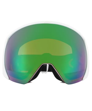 Oakley Ski Goggles Flight Path XL OO7110-10 Matte White Prizm Snow Jade Iridium sit at the top of the snow goggles range, a premium design that is used by many of the worldâ€™s top athletes. This XL model delivers an enormous field of view, the frames architecture means any angle is optimised and delivers an unprecedented and unobstructed line of vision. Lens construction features Ridgelock, simple and quick lens changing technology that ensures a full, impenetrable seal that prevents even the harshest conditions from entering the goggle. Triple layered foam prevents fogging and the goggle fits most helmets perfectly.