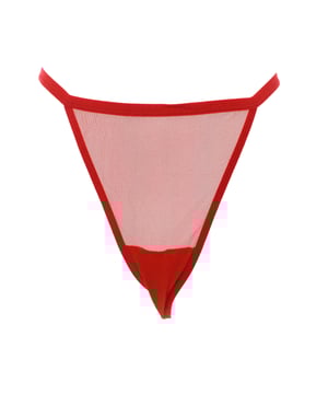 Tanga de edición especial de Navidad de la marca NAYMPHE LINGERIE de Kisses and Love.
Tanga de hilo.
Tejido de rejilla. 
Tejido suave y cómodo.
Material elástico.
Forro a tono.
Costuras vistas a tono.
 Composición: 80% Poliamida, 20% Elastano
 Cuidados:
Lavar a máquina a máximo 30º.
No usar lejía.
No permite el uso de plancha.
No lavar en seco.
No permite el uso de secadora.