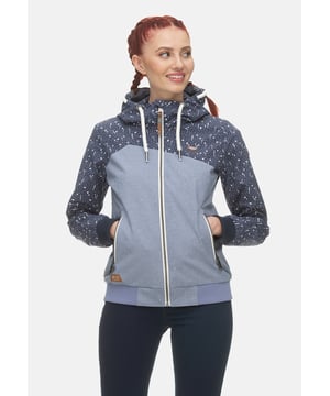 Die vegane Jacke begleitet Sie gut durch Frühling und Sommer. Das leichte, wasserdichte Material und die hohe Kapuze schützen gut vor Wind und Wetter. Das mit einem floralen Muster bedruckte Oberteil kontrastiert gekonnt mit einem unifarbenen unteren Bereich und setzt so ein optisches Highlight. Ärmel und Saum sind mit Rippbündchen abgeschlossen. In den beiden Seitentaschen mit Reißverschlüssen lassen sich Kleinigkeiten gut verstauen. Labelpatches runden das Design ab.