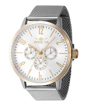 El Invicta 47595 tiene una caja de acero inoxidable de 44 milímetros con una esfera plateada. Este modelo está impulsado por un preciso movimiento de cuarzo. Resistente a una presión de agua de 10 bares. Este modelo es parte de la colección Invicta Specialty.

Incluye una garantía de 2 años de Invicta.