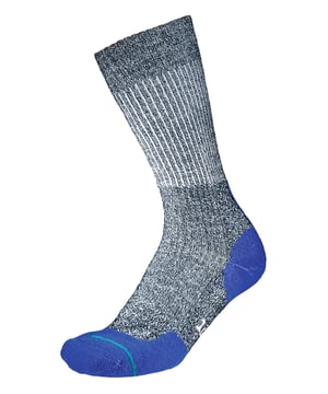 1000 Mile Men's Double Layer Walking SocksIntroducing the Fusion Repreve Double Layer Walking Sock, a perfect blend of comfort and sustainability. Combining the renowned 1000 Mile double layer design with extra padding, these socks ensure ultimate comfort during walks. Crafted from recycled materials, the innovative two-layer construction minimizes friction and reduces the risk of blisters.Choose from two stylish color options: Charcoal Marl/Black and Charcoal Marl/Royal Blue. Available sizes include Medium (6-8.5 UK/EUR 39-42.5), Large (9-11.5 UK/EUR 43-46.5), and XL (12-14 UK/EUR 47-49).The materials consist of a durable outer layer composed of 36% REPREVE® Nylon 6, 21% cotton, 12% acrylic, 11% wool, 18% polyamide, and 2% elastane. The inner layer comprises 99% REPREVE® Nylon 6 and 1% elastane. Elevate your walking experience with the Fusion Repreve Double Layer Walking Sock.Extra Product DetailsUltimate comfort during walks with extra padding and double layer designSustainable choice made from recycled materialsMinimizes friction and reduces the risk of blistersStylish options: Charcoal Marl/Black and Charcoal Marl/Royal BluePerfect fit by selecting the same size as your foot sizeSnug fit without any wrinkles for added comfortAvailable in Medium, Large, and XL sizesDurable and high-quality materials for long-lasting use