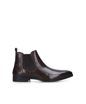 Pax by KG Kurt Geiger is a brown chelsea boot with elasticated side panels.