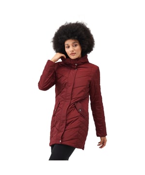 Stylish and warming, our Panthea women's jacket will help you weatherproof your wardrobe. Featuring Warmloft insulation, the cold will be kept at bay. Finished with trendy snap fastenings and a high-shine coating. 100% polyester high shine fabric. Recycled Synthetic Warmloft down-touch insulation. Partially made reusing plastic bottles. Polyester taffeta lined. 3 piece hood with inner shockcord. Centre front zip. 2 Lower pockets with branded snap fastening.