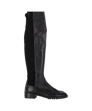 VINTAGE, RRP AS NEW
 Step into timeless elegance with the Stuart Weitzman 5050 Lift Over-the-Knee Boots in luxurious black leather and suede. These iconic boots combine sophisticated design with ultimate comfort, featuring a sleek, fitted silhouette that elongates the legs and enhances your natural shape. The leather and suede combination creates a visually striking contrast, adding depth and texture to this statement piece.

Stuart Weitzman 5050 Lift Over-the-Knee Boots in Black Leather and Suede

Condition: Very good
Signs of wear: Minor markings, Lightly used but very well maintained. Minor mark at soles & creasing, light scuffing at the soles and heels.
Packaging: Dust bag
Color: Black
Material: Leather | leather
Size: EU | 40/UK7/US9.5
Measurements: Heel height: 35; Insole length: 290
SKU: HNPUGBSH445109W