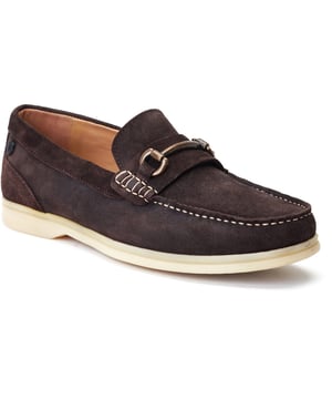 The perfect blend of smart and casual, Snapper is a men's buckle loafer from Base London. The soft suede uppers and Ortholite insole make for a comfy ride, while the translucent rubber sole dials up the casual.